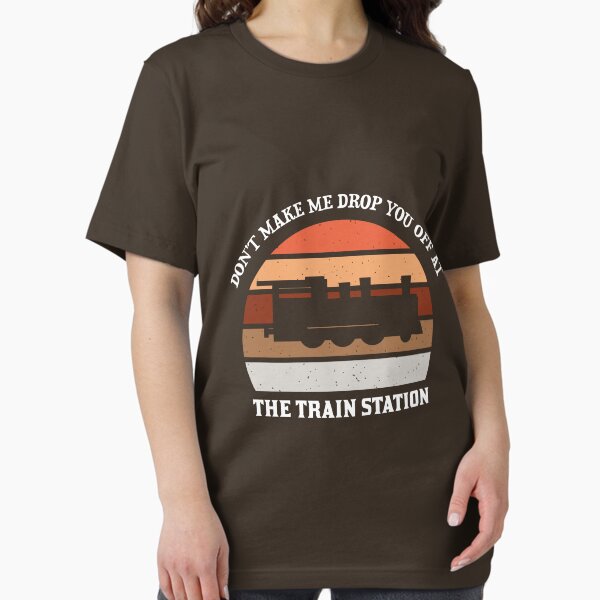 Vista previa del artículo con la obra «No me hagas dejarte en la estación de tren», diseñado y vendido por upstyle.