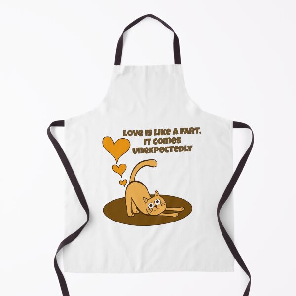 Aperçu de l'œuvre L'amour est comme un pet, il vient de façon inattendue - Funny Farting Cat créée et vendue par BlueBlackSky.