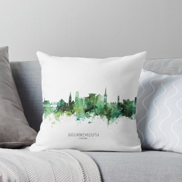 Aperçu de l'œuvre Bournemouth England Skyline créée et vendue par ArtPrints.