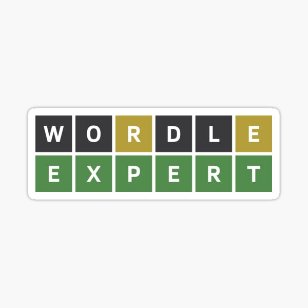 Wordle Expert (Wordle Style) Sticker