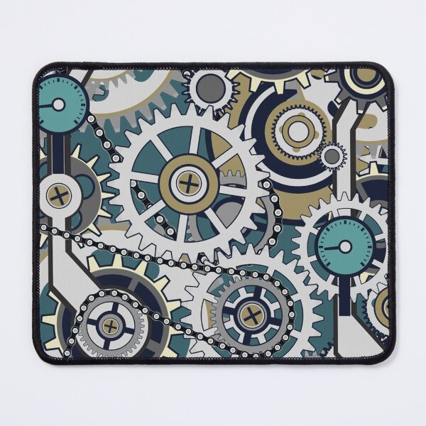 Item preview, Gears Cogs Steampunk Machine Mechanical Grind Clock designed and sold by Spaceshipsells.