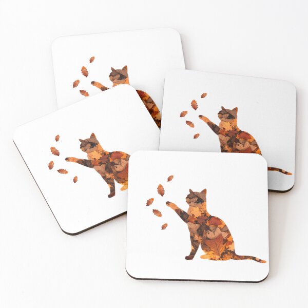 Item preview, Autumn Cat: Fall Leaves Cat designed and sold by Catspeople.