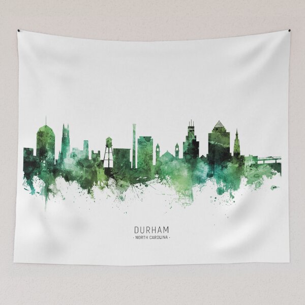 Aperçu de l'œuvre Durham North Carolina Skyline créée et vendue par ArtPrints.