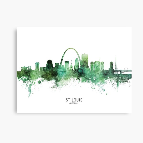 St. Louis Cardinals Skyline Baseball MLB Wood Framed Textured Art