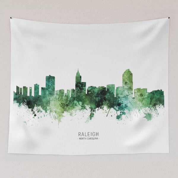Item preview, Raleigh North Carolina Skyline designed and sold by ArtPrints.