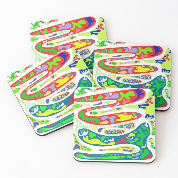 Item preview, amoeba neon crayons flat designed and sold by d-w-h design.