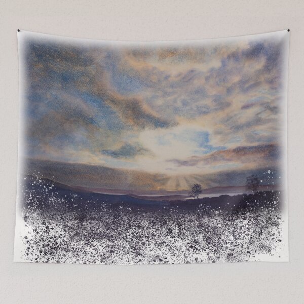 Item preview, Light and colours in the evening sky. Watercolour painting by Einar Aasen designed and sold by Einar Aasen.