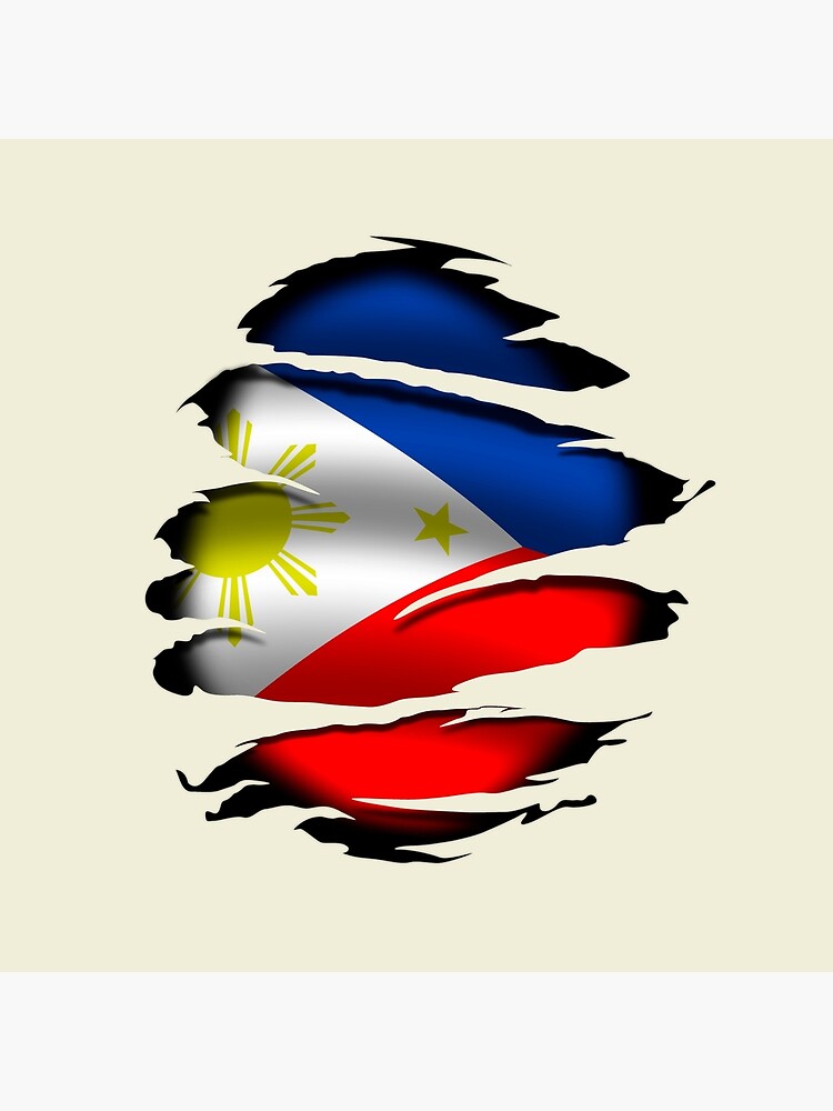 Philippines  Philippines  flag  Tattoo Ripped Posterundefined by  WdiCreative  Redbubble