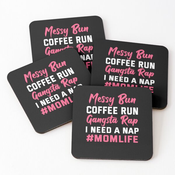 Item preview, Messy Bun Coffee Run Gangsta Rap I Need A Nap Momlife Shirt, Busy Mom Shirt, Funny Messy Bun Shirt for Mom, Gangsta Rap Shirt for Mother designed and sold by aymob.
