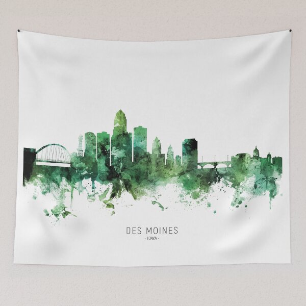Item preview, Des Moines Iowa Skyline designed and sold by ArtPrints.