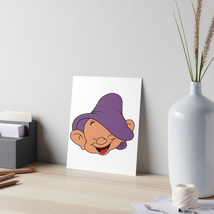 Dopey Funny Face Art Board Print By Abigailsinclair Redbubble 