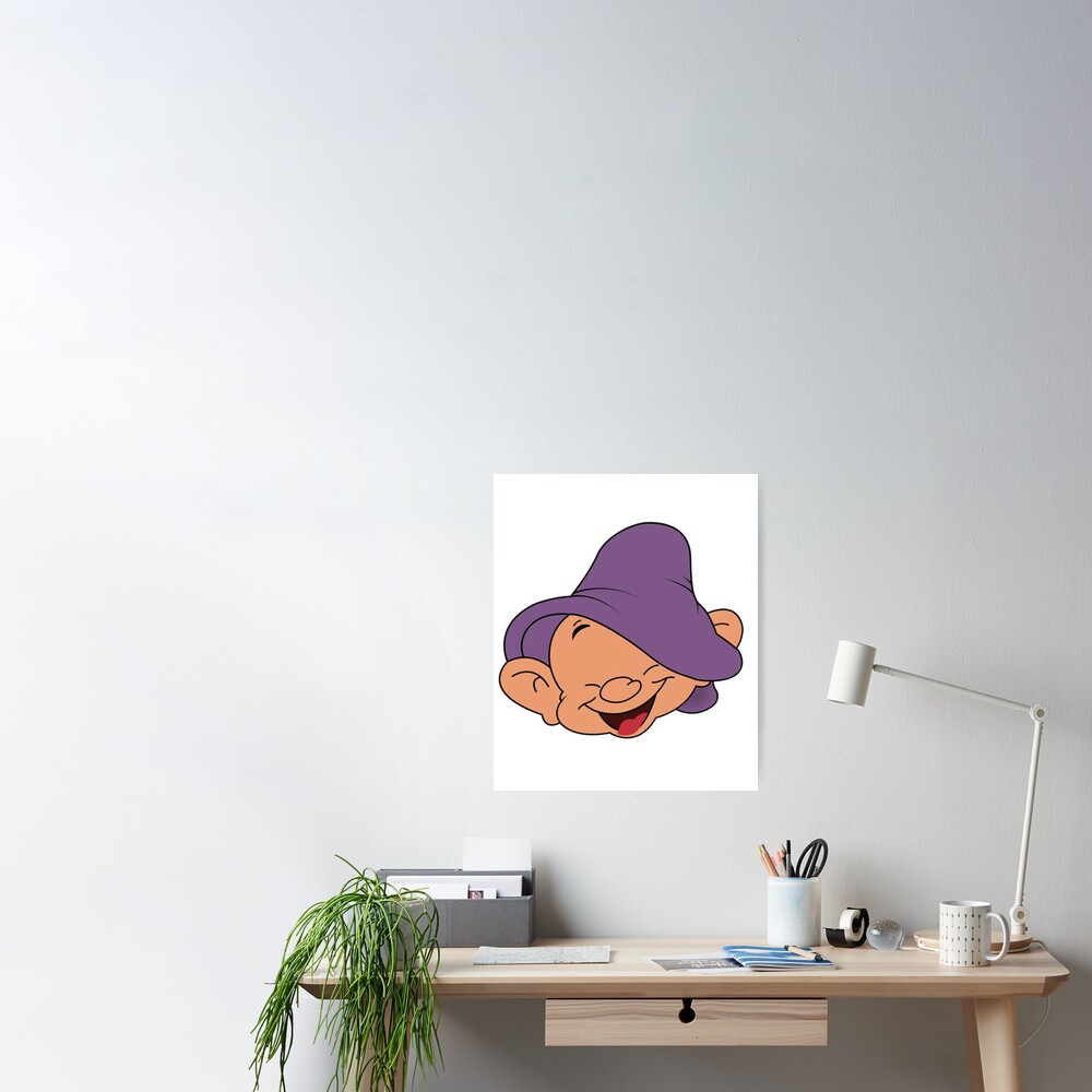 Dopey Funny Face Poster By Abigailsinclair Redbubble 