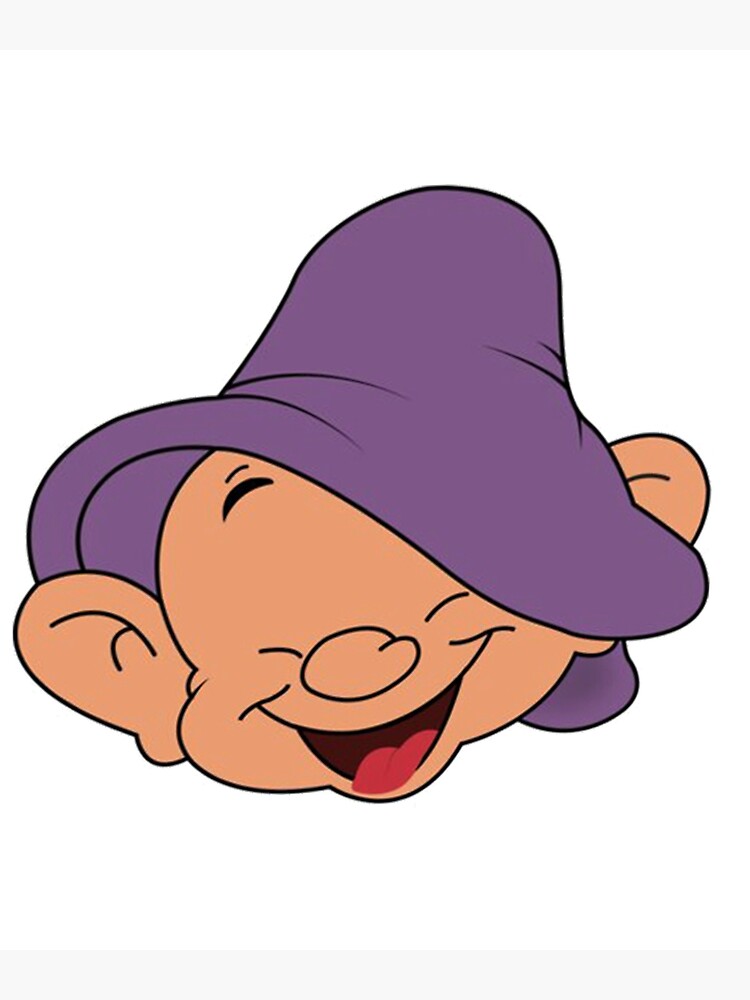 Dopey Funny Face Poster By Abigailsinclair Redbubble 