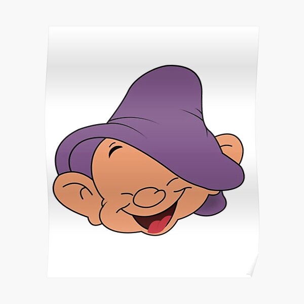 Dopey Funny Face Poster By Abigailsinclair Redbubble 