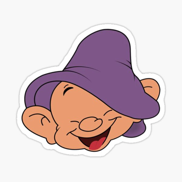 Dopey Funny Face Sticker For Sale By Abigailsinclair Redbubble 