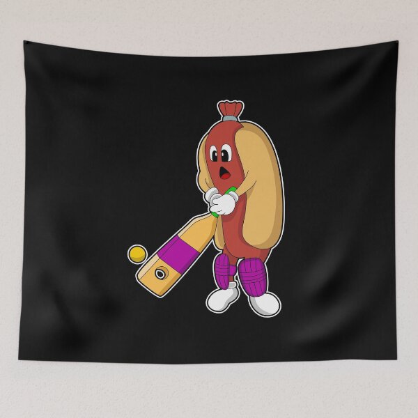 Item preview, Hotdog at Cricket with Cricket bat designed and sold by Snabdesign84.