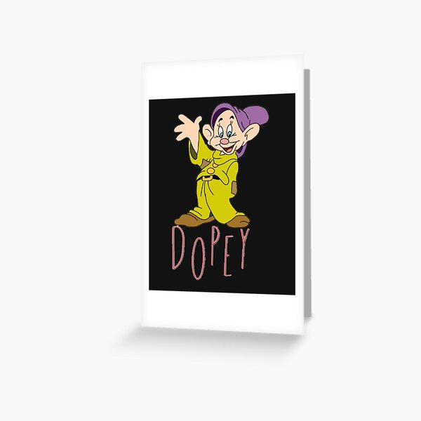 Dopey One Of The Famous Movie Characters Greeting Card By Abigailsinclair Redbubble 