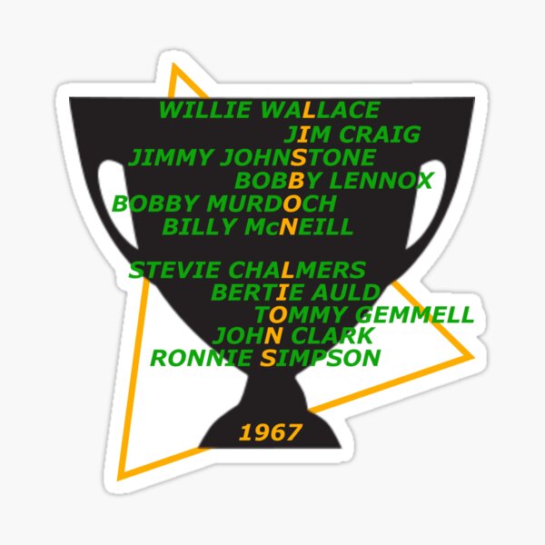 Item preview, Lisbon Lions - 1967 European Cup Winning Legends Tribute. Vintage Retro Football Greats. designed and sold by DontGoBroke.