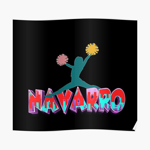 "Navarro Cheer Text Shiluette" Poster for Sale by Redbubble