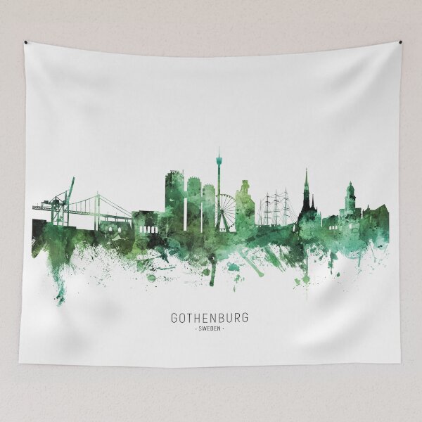 Item preview, Gothenburg Sweden Skyline designed and sold by ArtPrints.