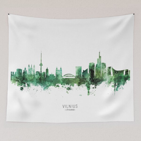 Item preview, Vilnius Lithuania Skyline designed and sold by ArtPrints.