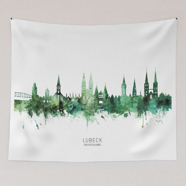 Item preview, Lubeck Germany Skyline designed and sold by ArtPrints.
