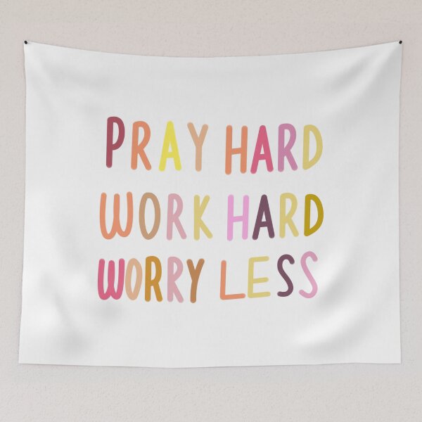 Item preview, Pray Hard Work Hard Worry Less designed and sold by Buyeseoshop.