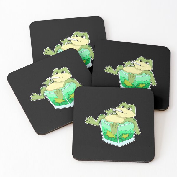Item preview, Frog with Glass of Juice designed and sold by Snabdesign84.