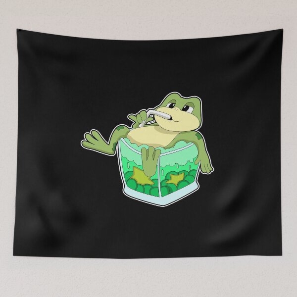 Item preview, Frog with Glass of Juice designed and sold by Snabdesign84.