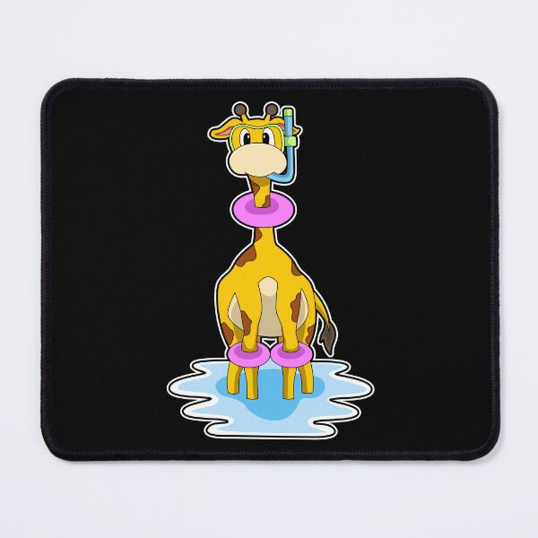 Artikelvorschau, Giraffe beim Schwimmen mit Schwimmring entworfen und verkauft von Snabdesign84.