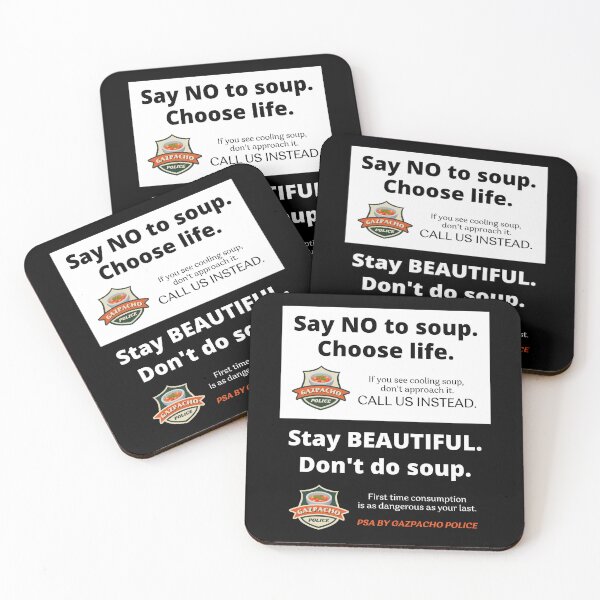 Item preview, Gazpacho Police Public Service Announcement No Soup For You designed and sold by ladylaughprints.