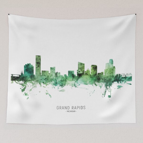 Item preview, Grand Rapids Michigan Skyline designed and sold by ArtPrints.