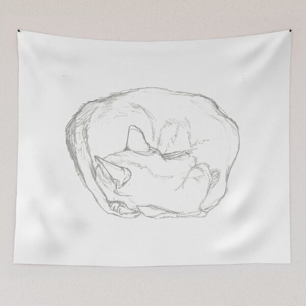 Item preview, Sleepy Cat Sketch designed and sold by HyenaArtistry.