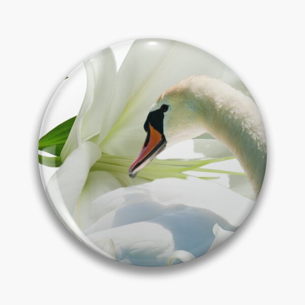 Item preview, White Swan and Lilie Flowers designed and sold by tomorrowsart.