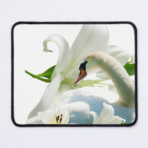 Item preview, White Swan and Lilie Flowers designed and sold by tomorrowsart.