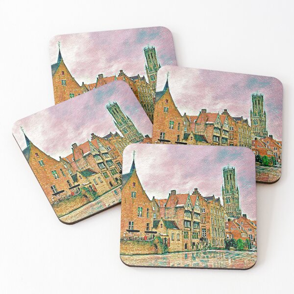Item preview, Bruges Cityscape Picture Art designed and sold by KivancYucel.