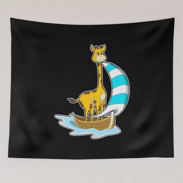 Artikelvorschau, Giraffe mit Segelboot entworfen und verkauft von Snabdesign84.