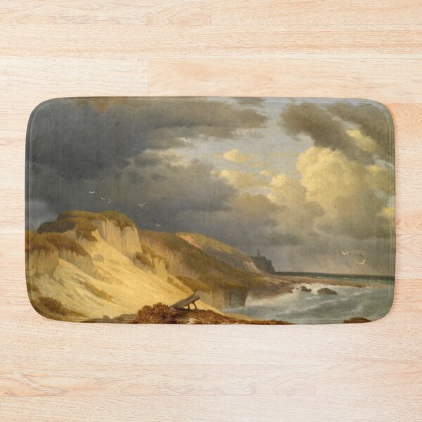 Item preview, Tranquil Seascape with Majestic Cliff and Graceful Birds designed and sold by SweetMySpot.