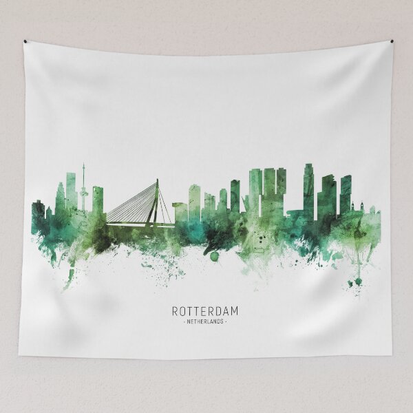Artikelvorschau, Rotterdam The Netherlands Skyline entworfen und verkauft von ArtPrints.