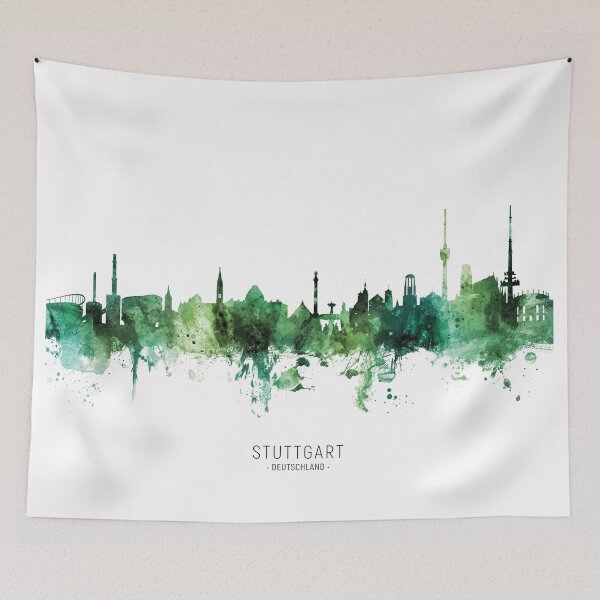Artikelvorschau, Stuttgart Germany Skyline entworfen und verkauft von ArtPrints.