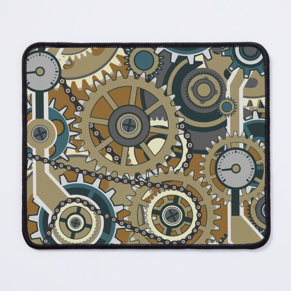 Item preview, Gears Cogs Steampunk Machine Mechanical Grind Clock designed and sold by Spaceshipsells.