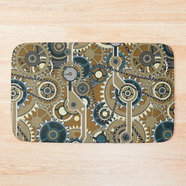 Item preview, Gears Cogs Steampunk Machine Mechanical Grind Clock designed and sold by Spaceshipsells.