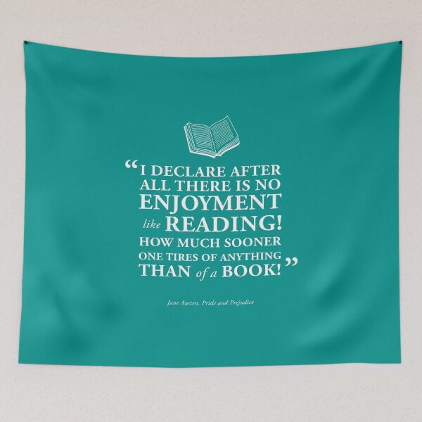 Item preview, No Joy Like Reading Quote from Pride and Prejudice by Jane Austen designed and sold by GoodOldBooks.