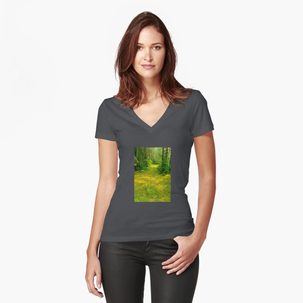 Item preview, Fitted V-Neck T-Shirt designed and sold by Mallorn.