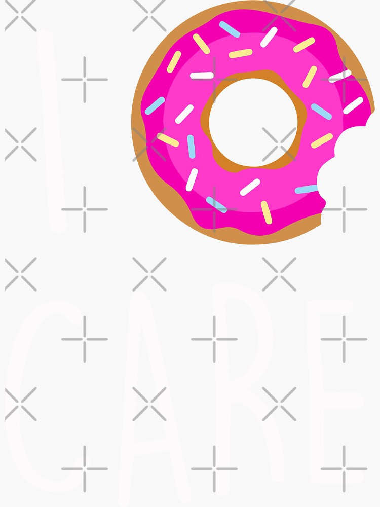 I Donut Care Funny Pun Quote Pink Cute Sprinkles Sticker For Sale By Japaneseinkart Redbubble 7093