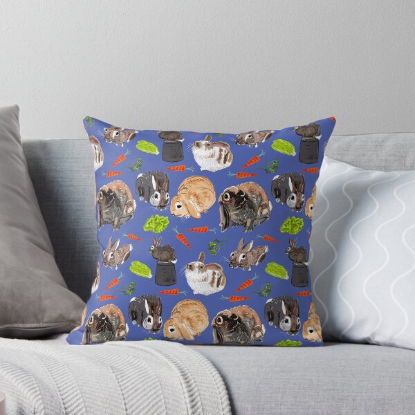 Item preview, Bunnies pattern in peri blue designed and sold by EskTuulispaa.