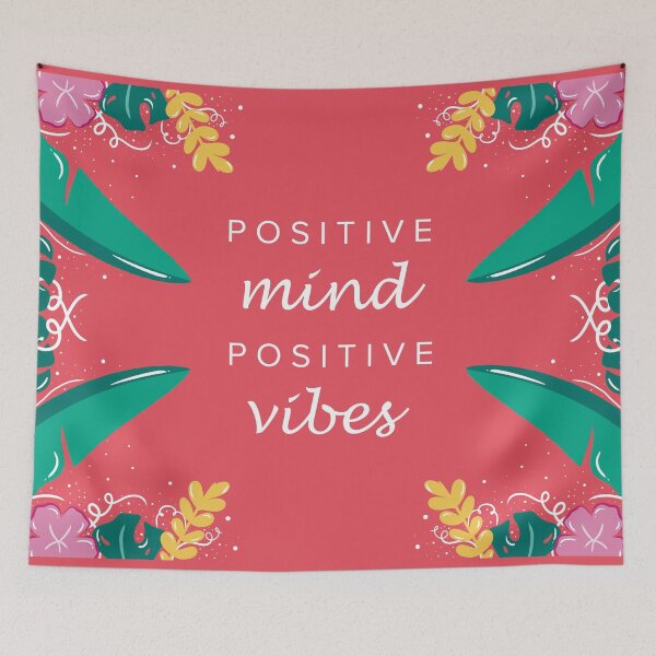 Item preview, Positive Mind Positive Vibes (Tropical Pattern) designed and sold by Cosmodoody.