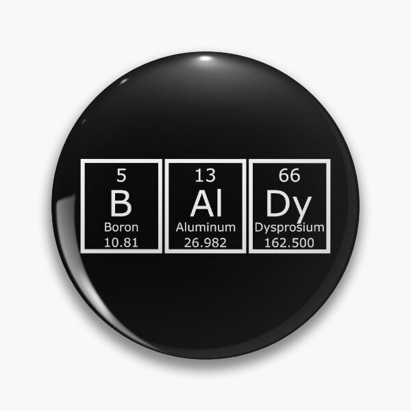 Item preview, Funny Baldy periodic table logo design for bald / follicly challenged people! designed and sold by SwnCreations.