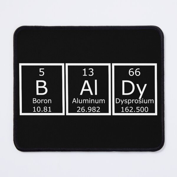 Item preview, Funny Baldy periodic table logo design for bald / follicly challenged people! designed and sold by SwnCreations.