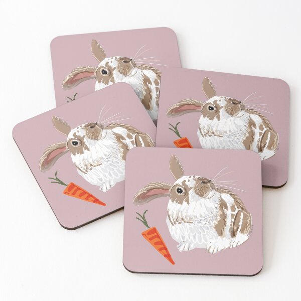Item preview, Bunnies pattern in pink designed and sold by EskTuulispaa.